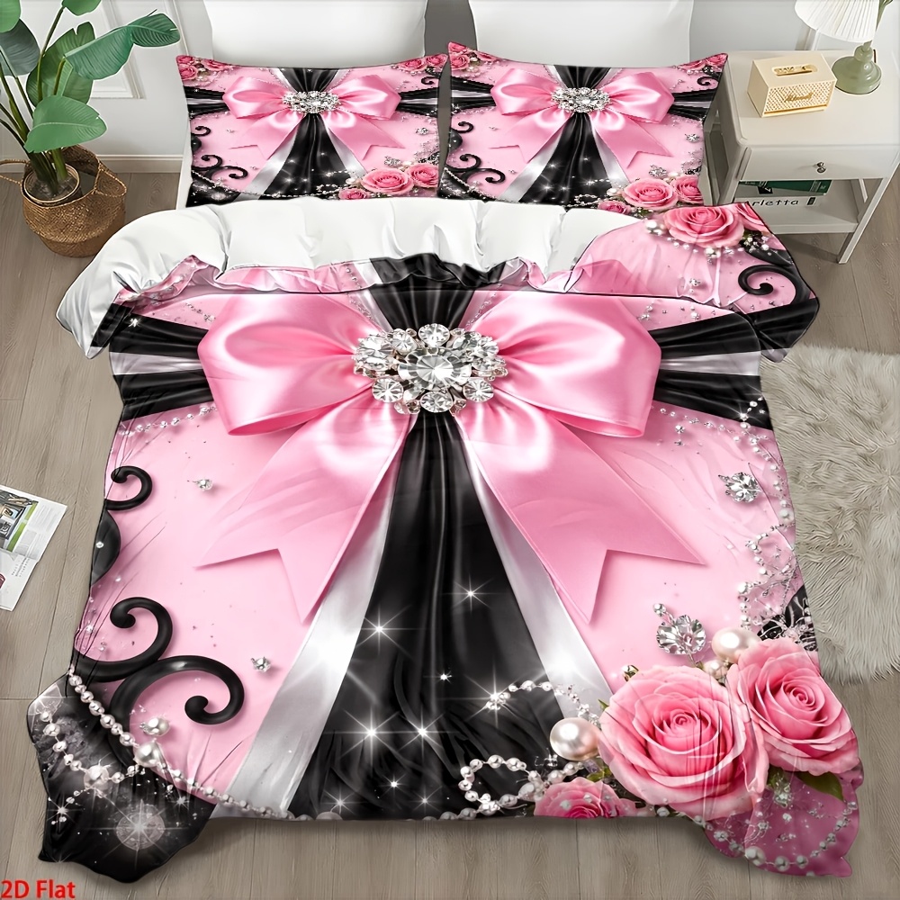 Duvet Cover Sets With Zipper - طقم لحاف أنيق مكون من 3