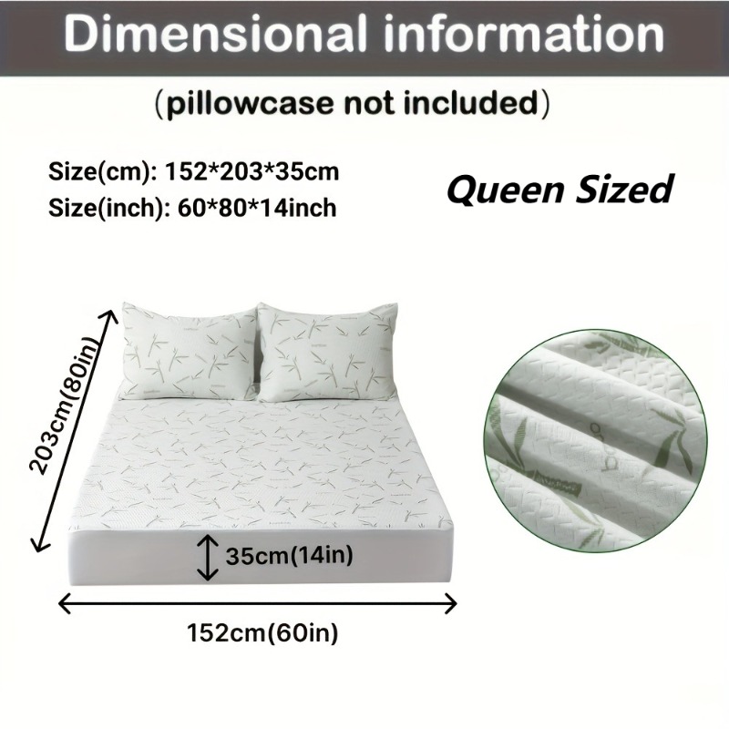 واقي مرتبة من ألياف الخيزران ب - مراجعة Waterproof Mattress Protector Breathable وسعره