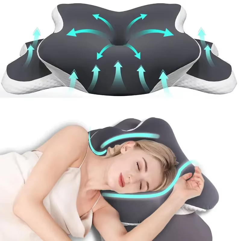 وسائد من الفوم الذاكر على شكل  - مراجعة Memory Foam Orthopedic Pillow Neck Pain وسعره