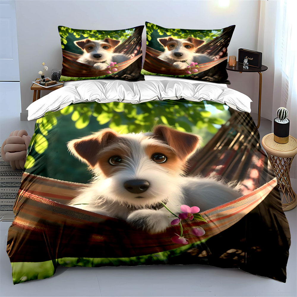 طقم غطاء لحاف بنمط كلب جاك راس - مراجعة Duvet Cover Sets With Zipper وسعره