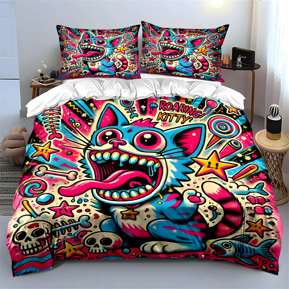 طقم غطاء لحاف بنمط قطة مجنحة ع - مراجعة Duvet Cover Sets With Zipper وسعره