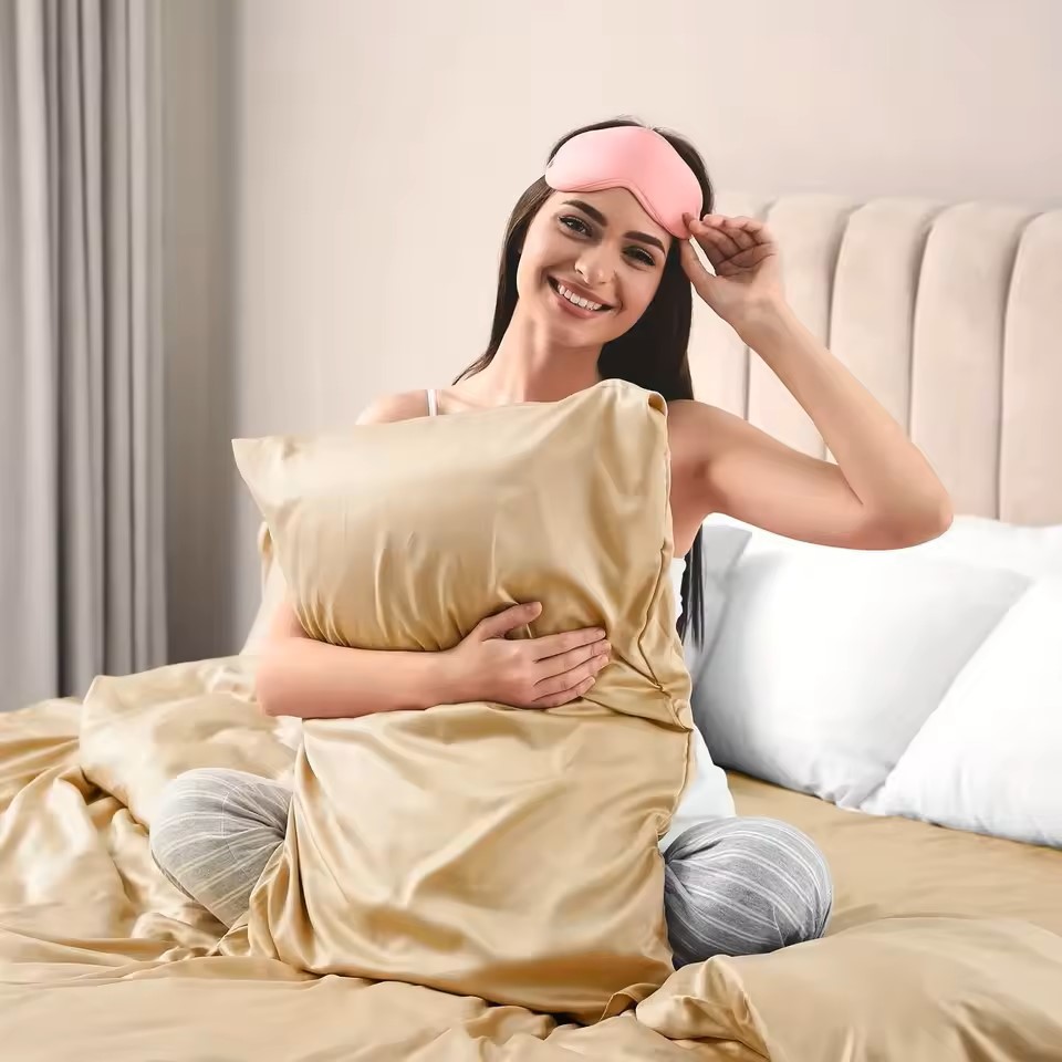 غطاء وسادة من الساتان للشعر مش - مراجعة Satin Silk Pillowcase Hair Skin وسعره