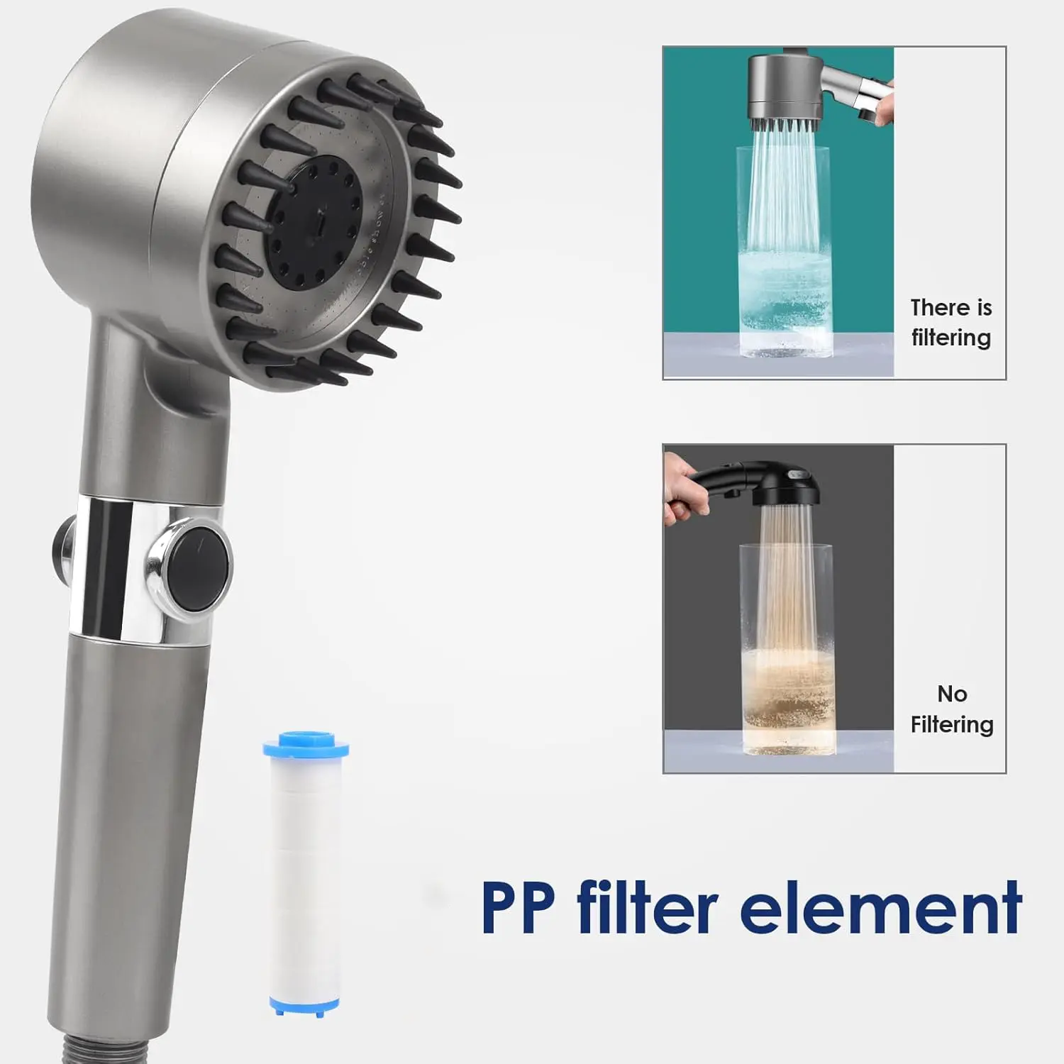 رأس دش يدوي عالي الضغط مع فلتر - مراجعة High Pressure Shower Head Handheld وسعره